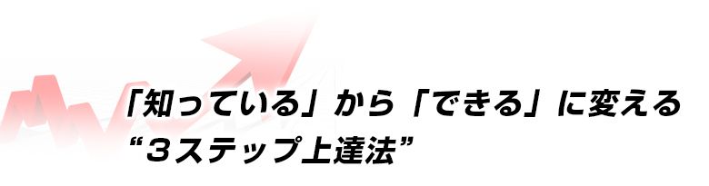 「知っている」から「できる」に変える“３ステップ上達法”